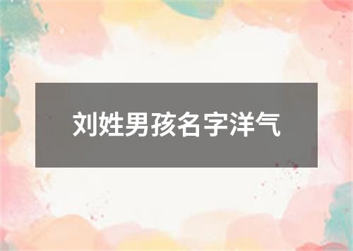 刘姓男孩名字洋气