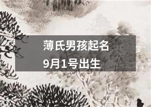 薄氏男孩起名9月1号出生