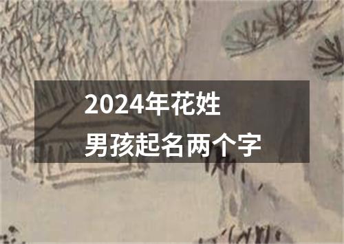 2024年花姓男孩起名两个字