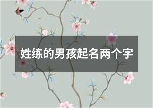 姓练的男孩起名两个字