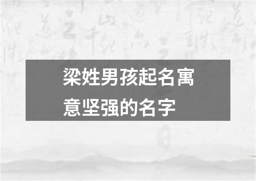 梁姓男孩起名寓意坚强的名字