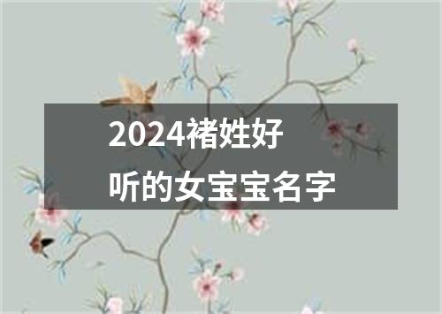 2024褚姓好听的女宝宝名字