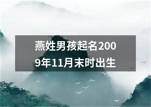 燕姓男孩起名2009年11月末时出生