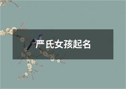 严氏女孩起名