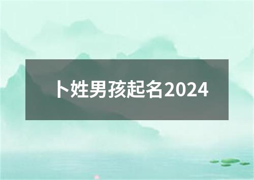 卜姓男孩起名2024