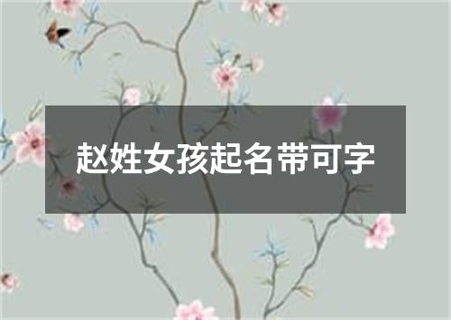 赵姓女孩起名带可字