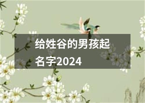 给姓谷的男孩起名字2024