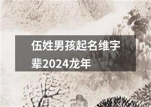 伍姓男孩起名维字辈2024龙年