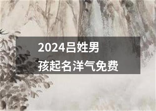 2024吕姓男孩起名洋气免费