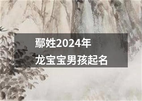 鄢姓2024年龙宝宝男孩起名