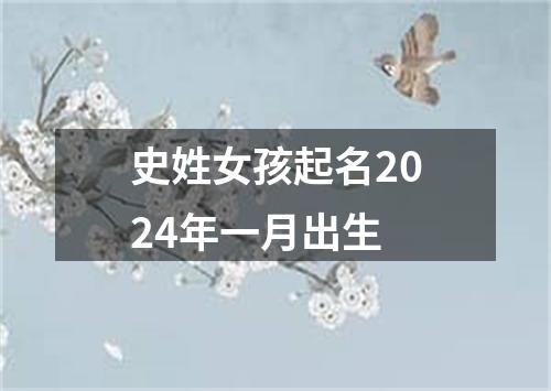 史姓女孩起名2024年一月出生