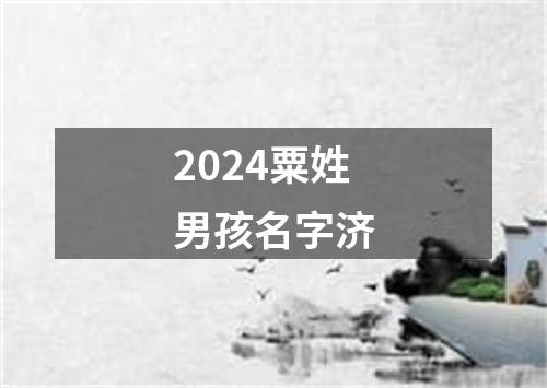 2024粟姓男孩名字济