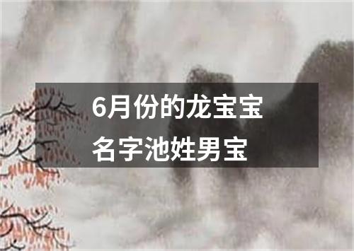 6月份的龙宝宝名字池姓男宝