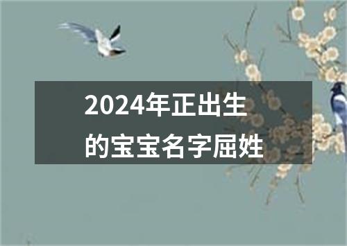 2024年正出生的宝宝名字屈姓