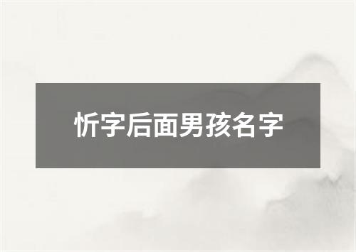 忻字后面男孩名字