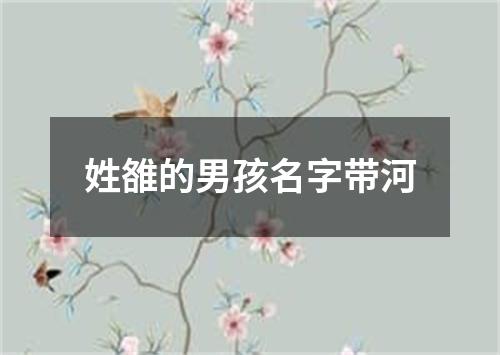 姓雒的男孩名字带河