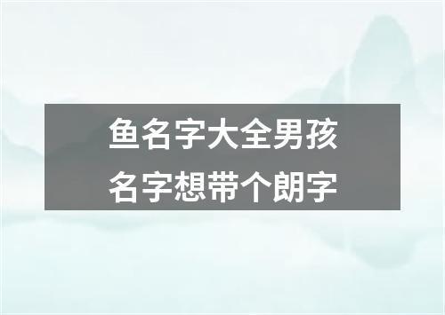 鱼名字大全男孩名字想带个朗字