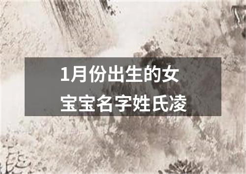 1月份出生的女宝宝名字姓氏凌