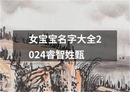 女宝宝名字大全2024睿智姓甄