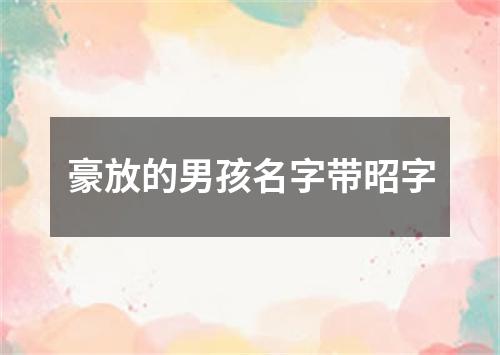 豪放的男孩名字带昭字