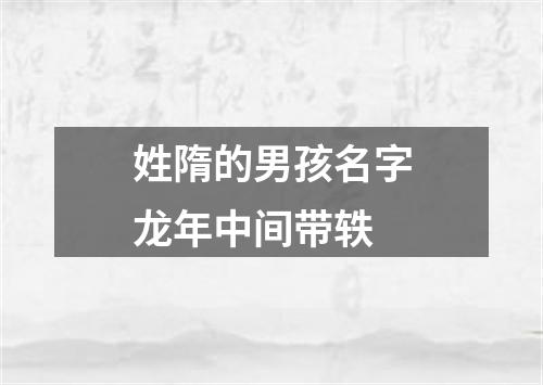 姓隋的男孩名字龙年中间带轶