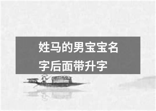 姓马的男宝宝名字后面带升字