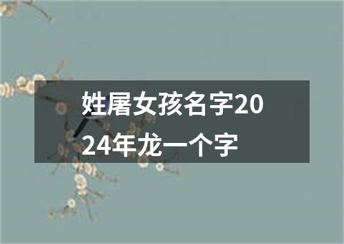 姓屠女孩名字2024年龙一个字