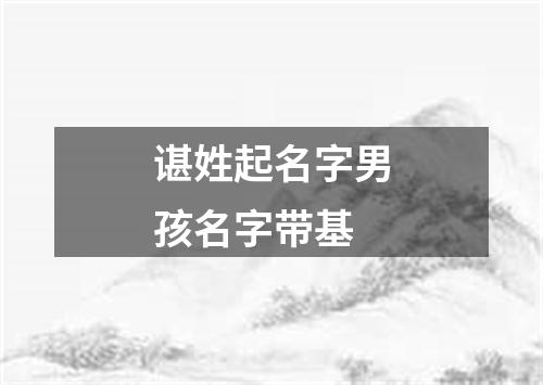 谌姓起名字男孩名字带基