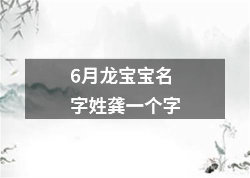 6月龙宝宝名字姓龚一个字