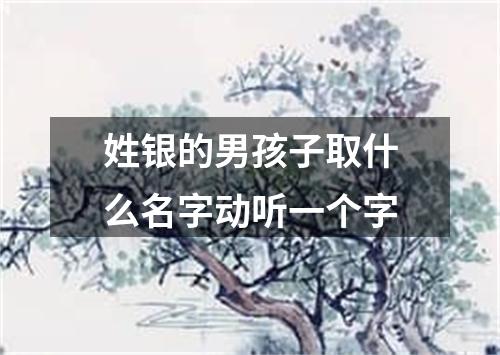 姓银的男孩子取什么名字动听一个字