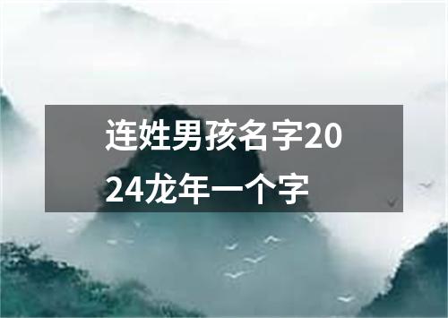 连姓男孩名字2024龙年一个字