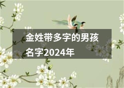 金姓带多字的男孩名字2024年