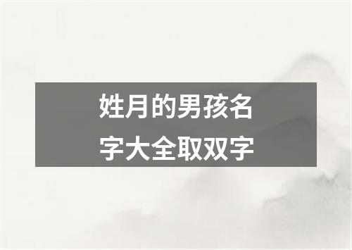 姓月的男孩名字大全取双字