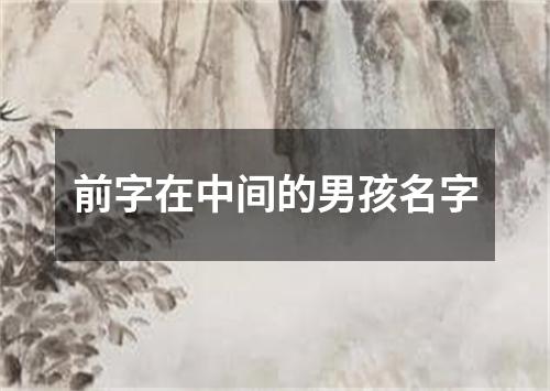 前字在中间的男孩名字