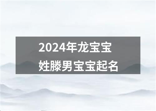 2024年龙宝宝姓滕男宝宝起名