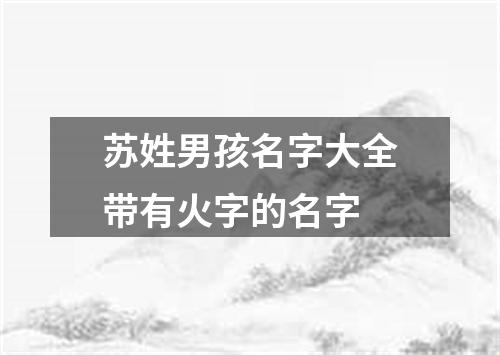 苏姓男孩名字大全带有火字的名字