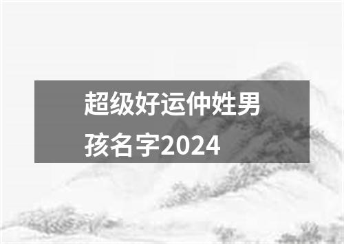 超级好运仲姓男孩名字2024