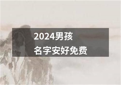 2024男孩名字安好免费