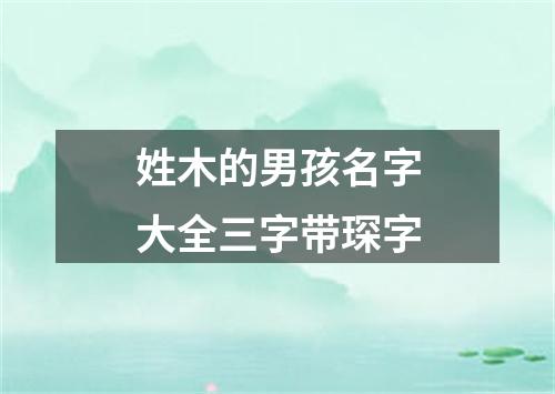 姓木的男孩名字大全三字带琛字