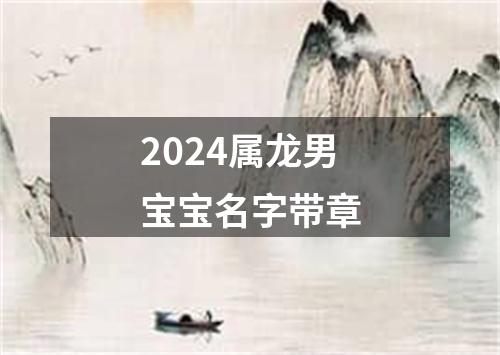 2024属龙男宝宝名字带章