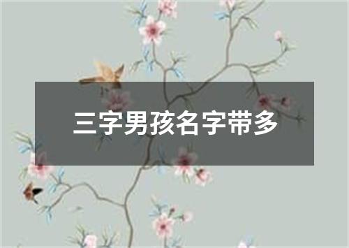 三字男孩名字带多