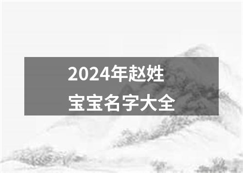 2024年赵姓宝宝名字大全