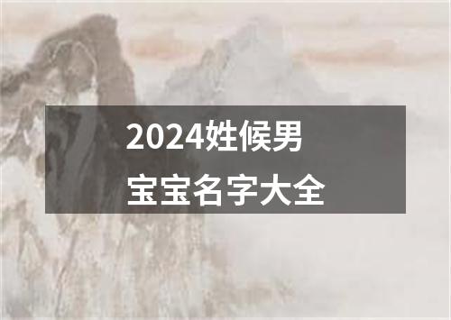 2024姓候男宝宝名字大全