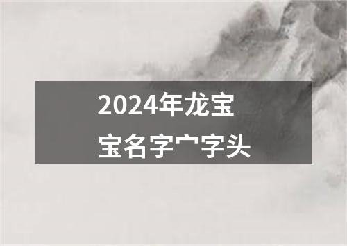 2024年龙宝宝名字宀字头