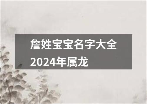 詹姓宝宝名字大全2024年属龙