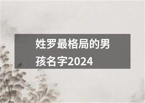 姓罗最格局的男孩名字2024