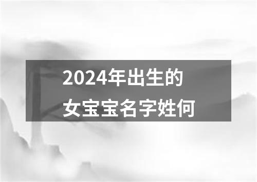 2024年出生的女宝宝名字姓何