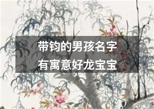 带钧的男孩名字有寓意好龙宝宝