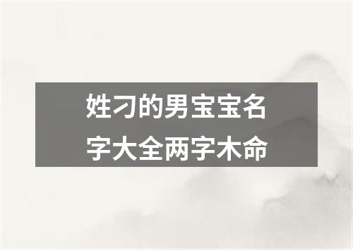 姓刁的男宝宝名字大全两字木命