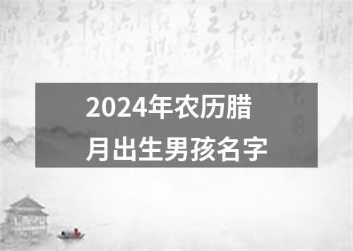 2024年农历腊月出生男孩名字